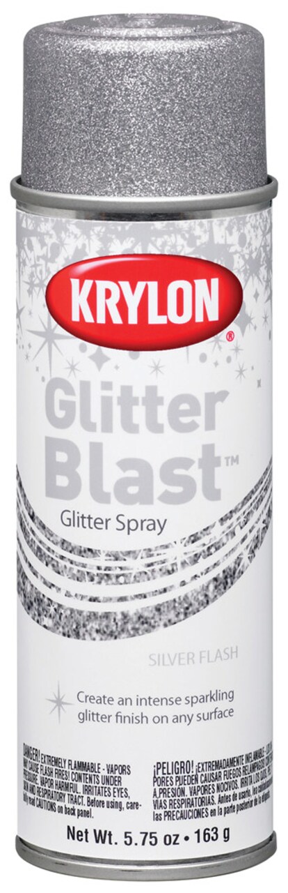 Krylon Glitter Blast Spray Paint, 5.7 oz., Silver Flash
